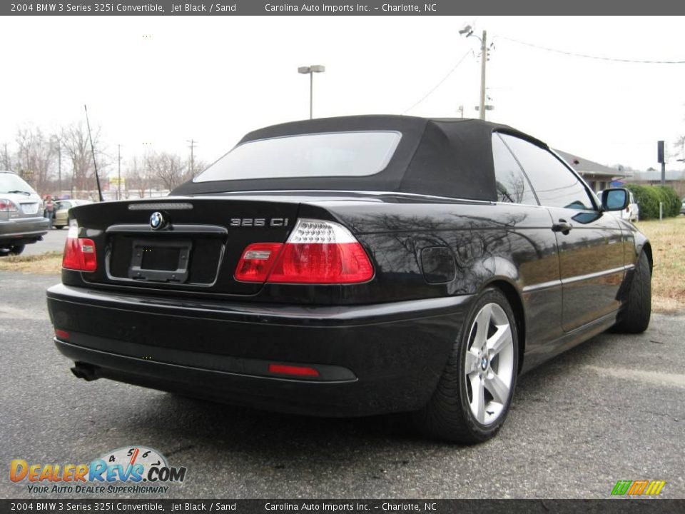 2004 BMW 3 Series 325i Convertible Jet Black / Sand Photo #8