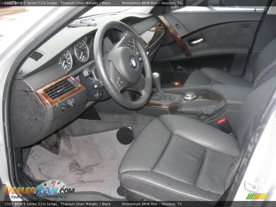2007 BMW 5 Series 530i Sedan Titanium Silver Metallic / Black Photo #4