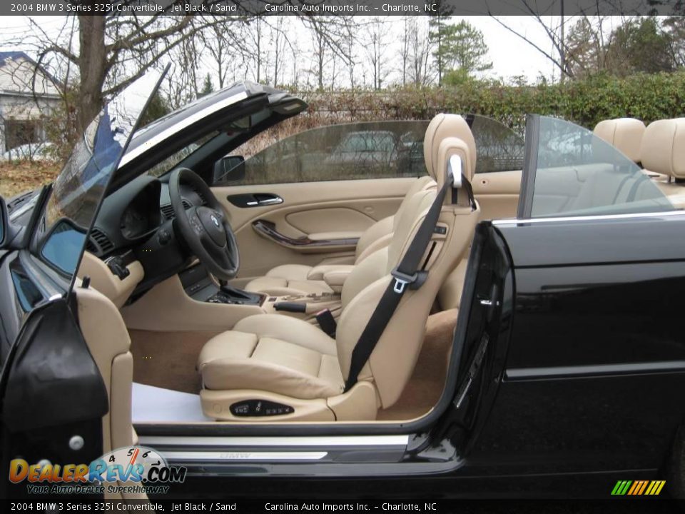 2004 BMW 3 Series 325i Convertible Jet Black / Sand Photo #13
