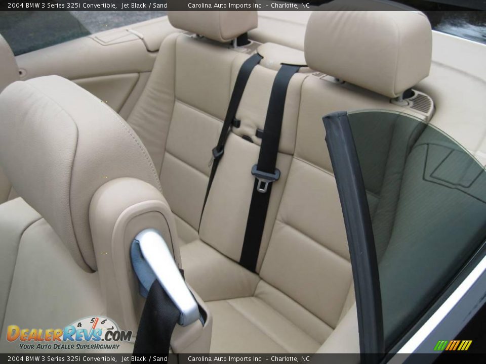 2004 BMW 3 Series 325i Convertible Jet Black / Sand Photo #16