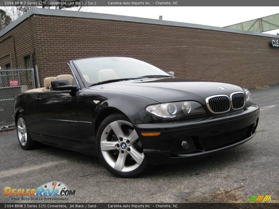 2004 BMW 3 Series 325i Convertible Jet Black / Sand Photo #25