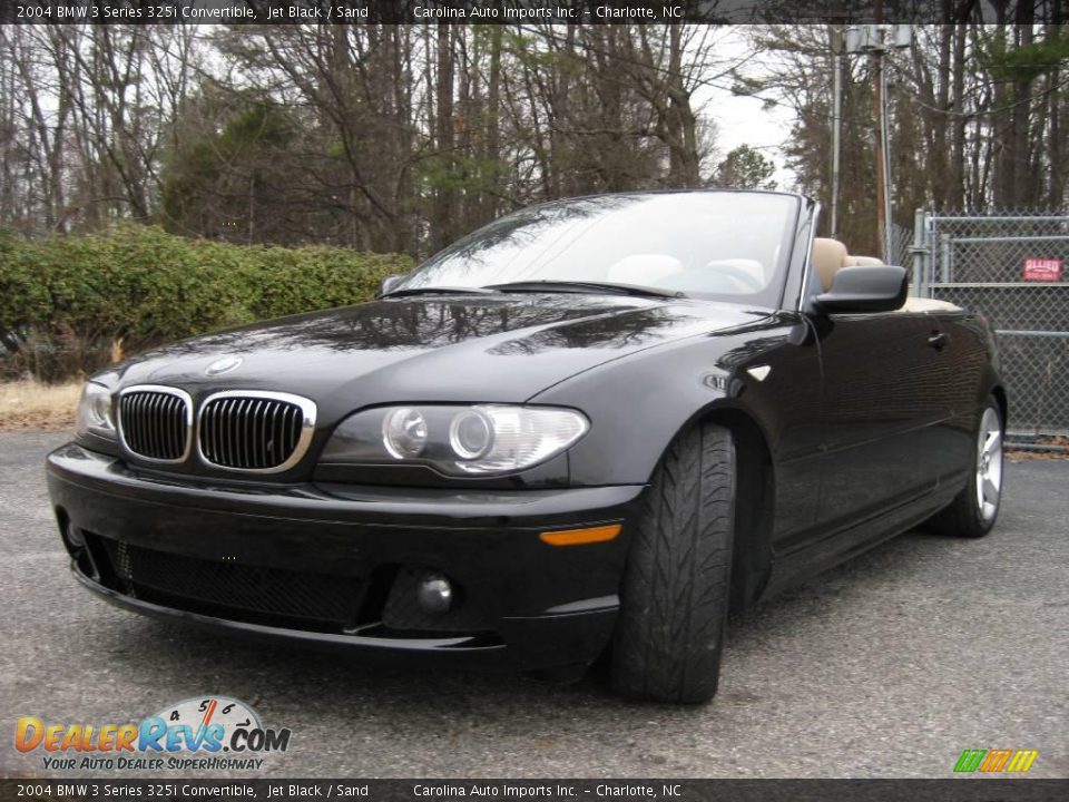 2004 BMW 3 Series 325i Convertible Jet Black / Sand Photo #26