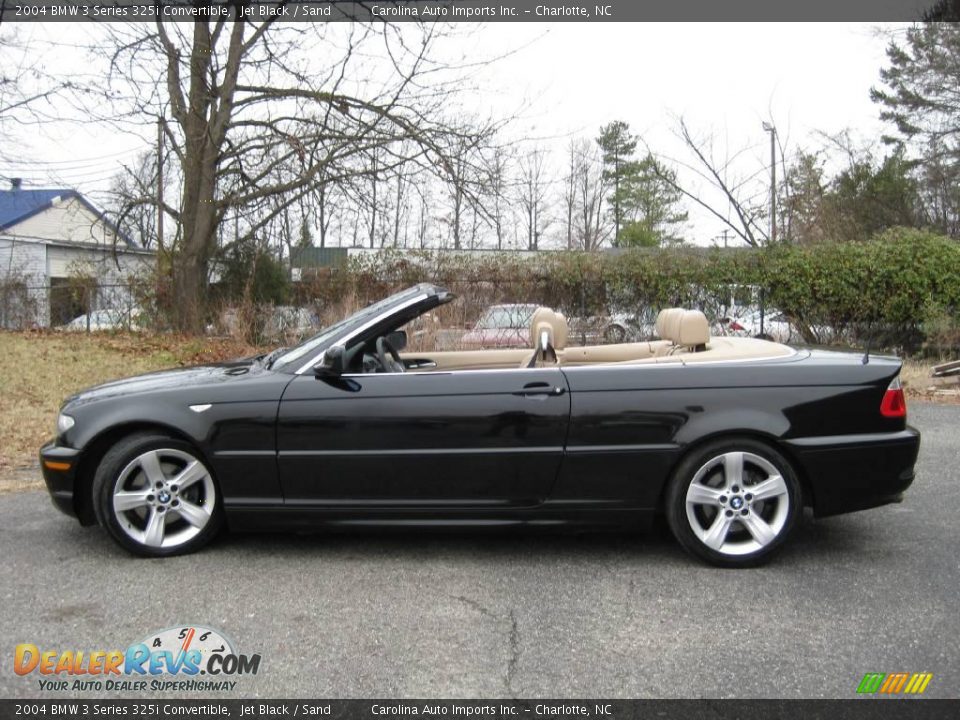 2004 BMW 3 Series 325i Convertible Jet Black / Sand Photo #27
