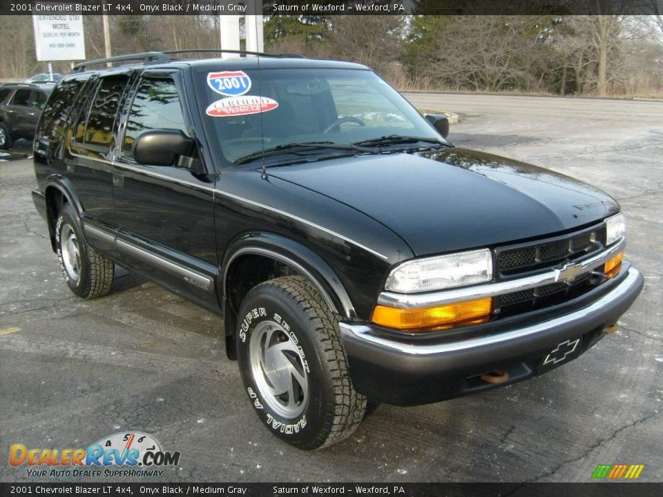 2001 Chevrolet Blazer LT 4x4 Onyx Black / Medium Gray Photo #6