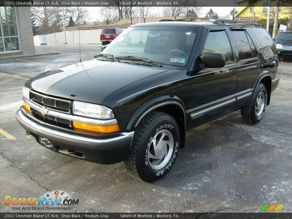 2001 Chevrolet Blazer LT 4x4 Onyx Black / Medium Gray Photo #8