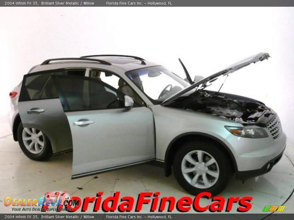 2004 Infiniti FX 35 Brilliant Silver Metallic / Willow Photo #7