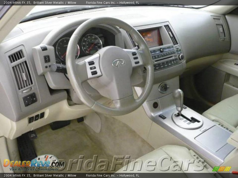 2004 Infiniti FX 35 Brilliant Silver Metallic / Willow Photo #12