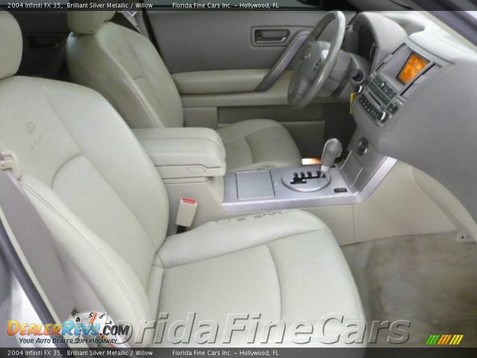 2004 Infiniti FX 35 Brilliant Silver Metallic / Willow Photo #13