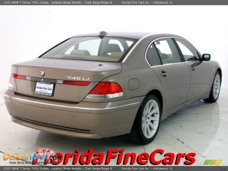 2003 BMW 7 Series 745Li Sedan Kalahari Beige Metallic / Dark Beige/Beige III Photo #2