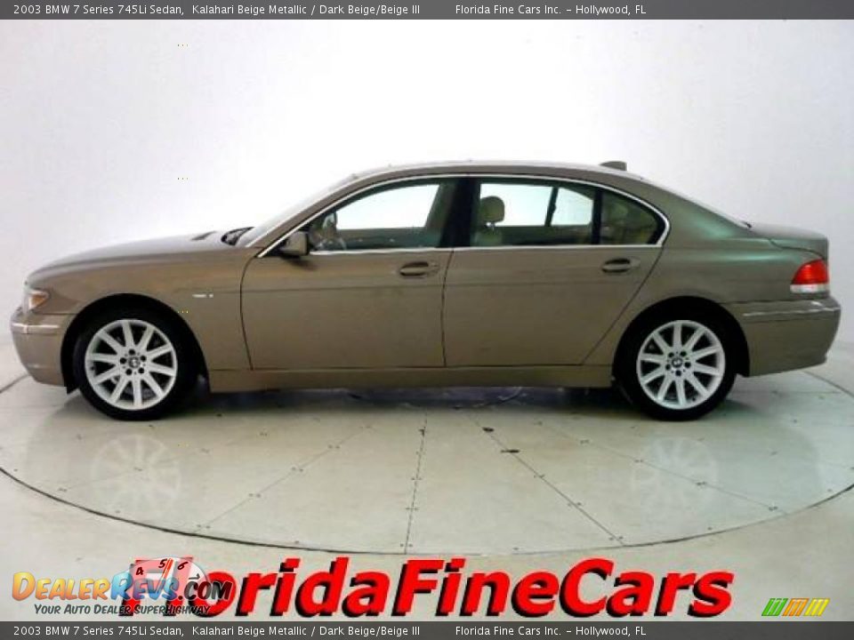 2003 BMW 7 Series 745Li Sedan Kalahari Beige Metallic / Dark Beige/Beige III Photo #3