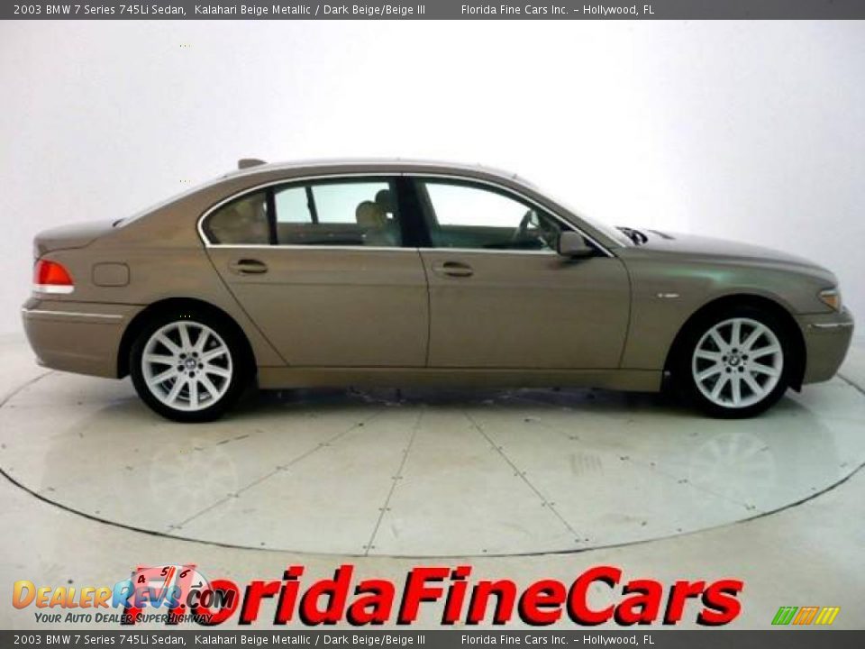 2003 BMW 7 Series 745Li Sedan Kalahari Beige Metallic / Dark Beige/Beige III Photo #4