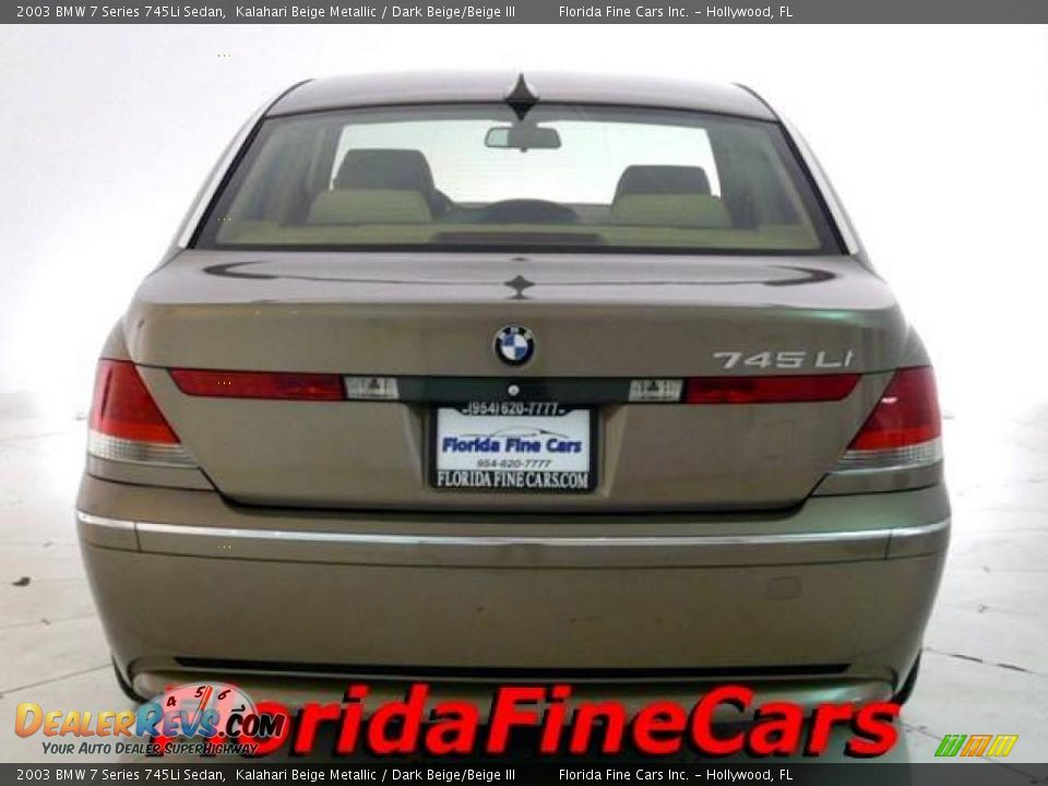 2003 BMW 7 Series 745Li Sedan Kalahari Beige Metallic / Dark Beige/Beige III Photo #6