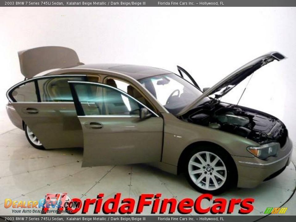 2003 BMW 7 Series 745Li Sedan Kalahari Beige Metallic / Dark Beige/Beige III Photo #7