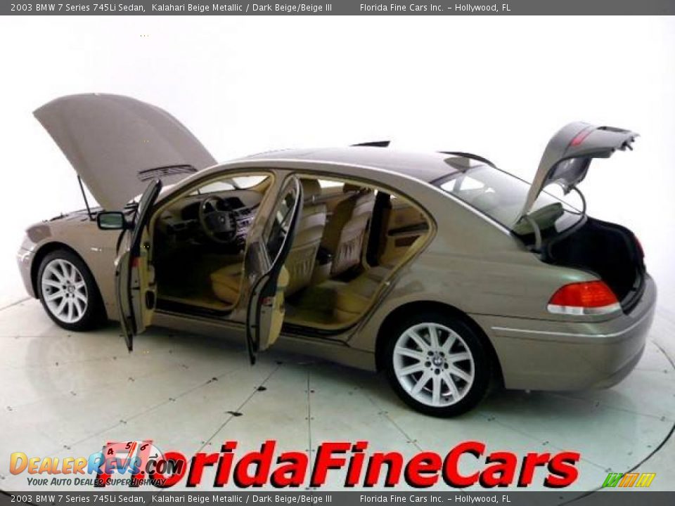 2003 BMW 7 Series 745Li Sedan Kalahari Beige Metallic / Dark Beige/Beige III Photo #8