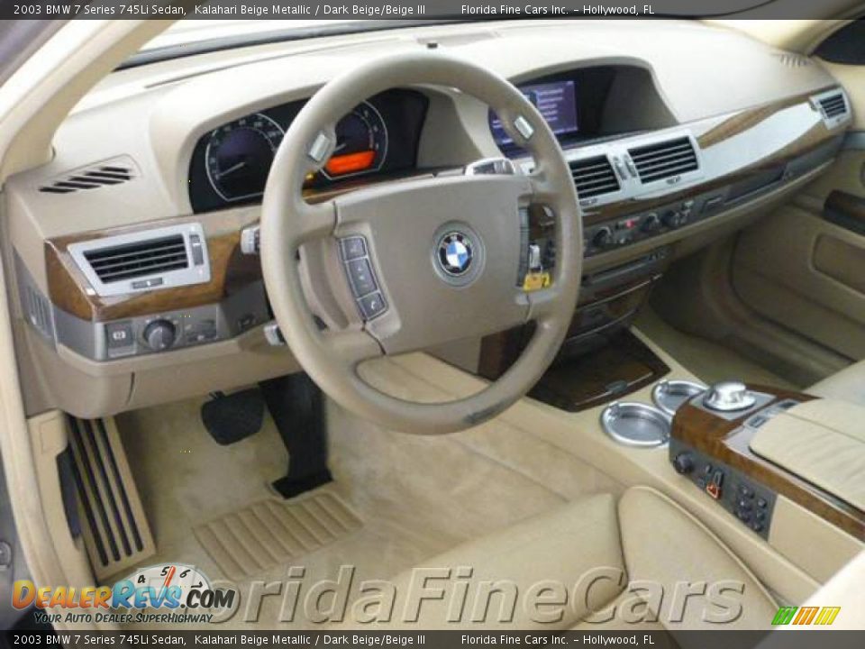 2003 BMW 7 Series 745Li Sedan Kalahari Beige Metallic / Dark Beige/Beige III Photo #11