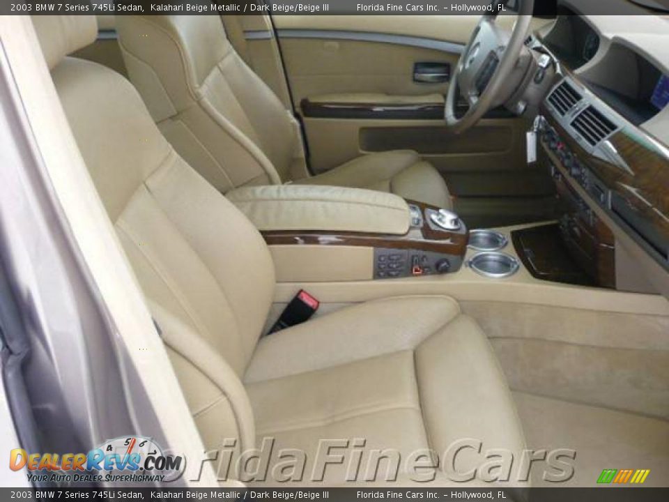 2003 BMW 7 Series 745Li Sedan Kalahari Beige Metallic / Dark Beige/Beige III Photo #12