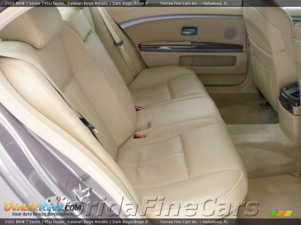 2003 BMW 7 Series 745Li Sedan Kalahari Beige Metallic / Dark Beige/Beige III Photo #13