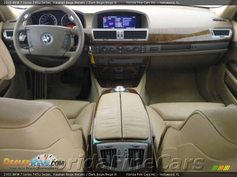 2003 BMW 7 Series 745Li Sedan Kalahari Beige Metallic / Dark Beige/Beige III Photo #14