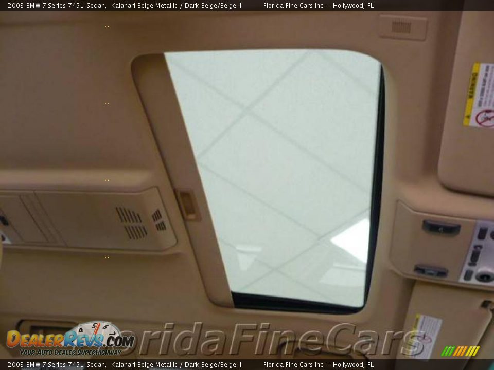 2003 BMW 7 Series 745Li Sedan Kalahari Beige Metallic / Dark Beige/Beige III Photo #17