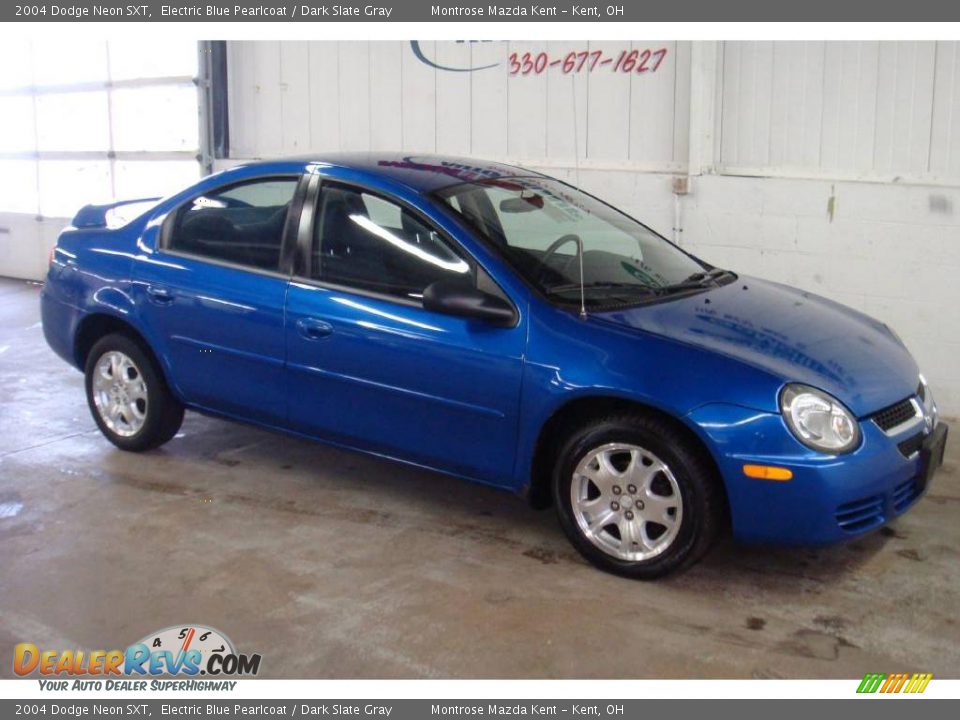 2004 Dodge Neon SXT Electric Blue Pearlcoat / Dark Slate Gray Photo #3