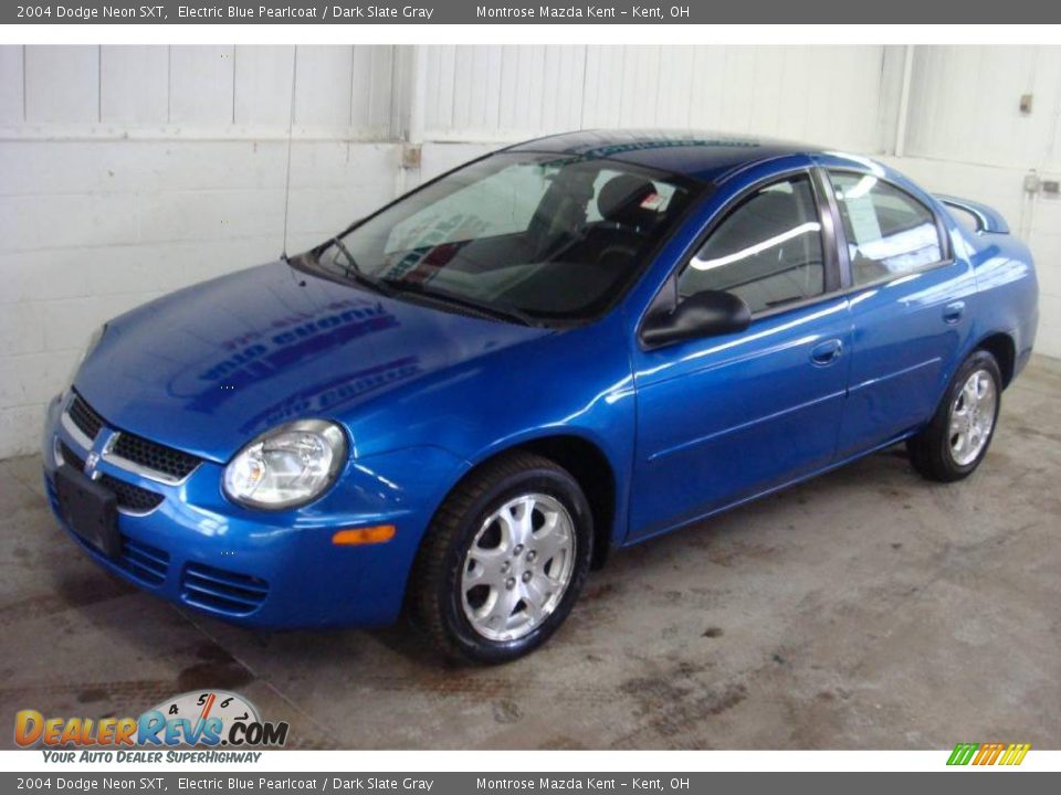 2004 Dodge Neon SXT Electric Blue Pearlcoat / Dark Slate Gray Photo #4
