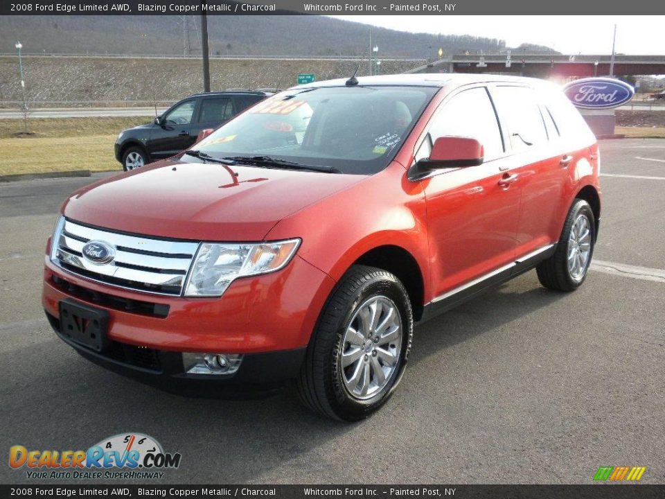 2008 Ford Edge Limited AWD Blazing Copper Metallic / Charcoal Photo #3