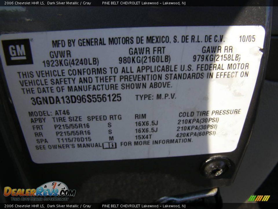 2006 Chevrolet HHR LS Dark Silver Metallic / Gray Photo #14