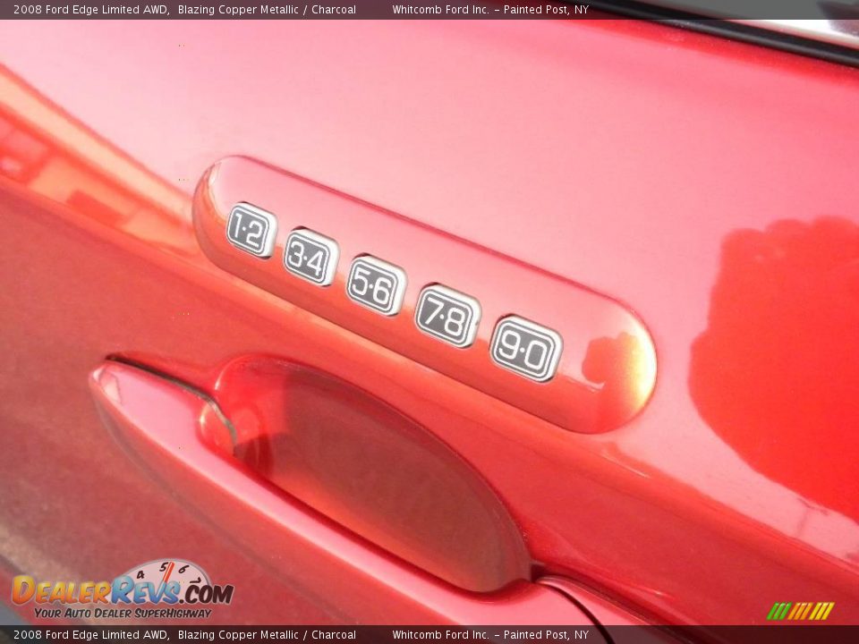 2008 Ford Edge Limited AWD Blazing Copper Metallic / Charcoal Photo #26