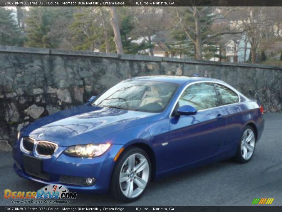 2007 BMW 3 Series 335i Coupe Montego Blue Metallic / Cream Beige Photo #1