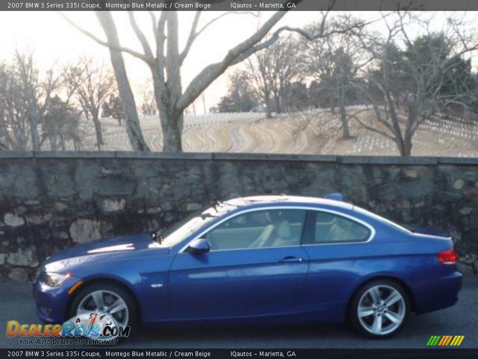 2007 BMW 3 Series 335i Coupe Montego Blue Metallic / Cream Beige Photo #2
