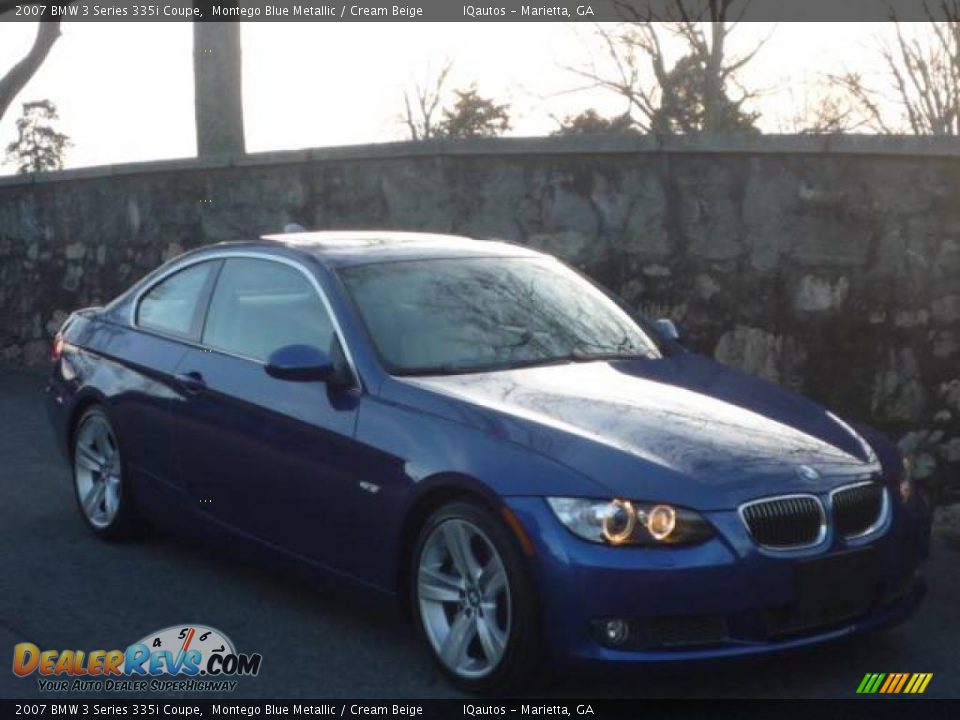 2007 BMW 3 Series 335i Coupe Montego Blue Metallic / Cream Beige Photo #4