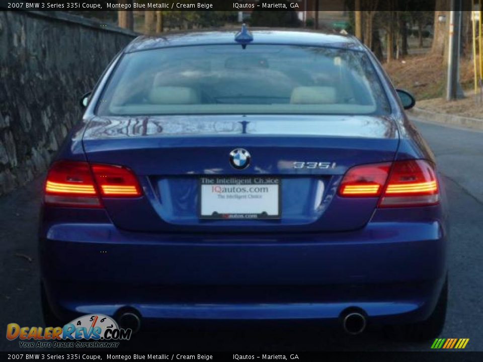 2007 BMW 3 Series 335i Coupe Montego Blue Metallic / Cream Beige Photo #6