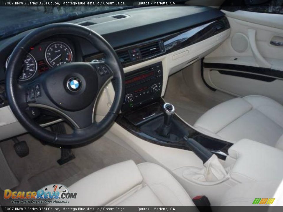 2007 BMW 3 Series 335i Coupe Montego Blue Metallic / Cream Beige Photo #7