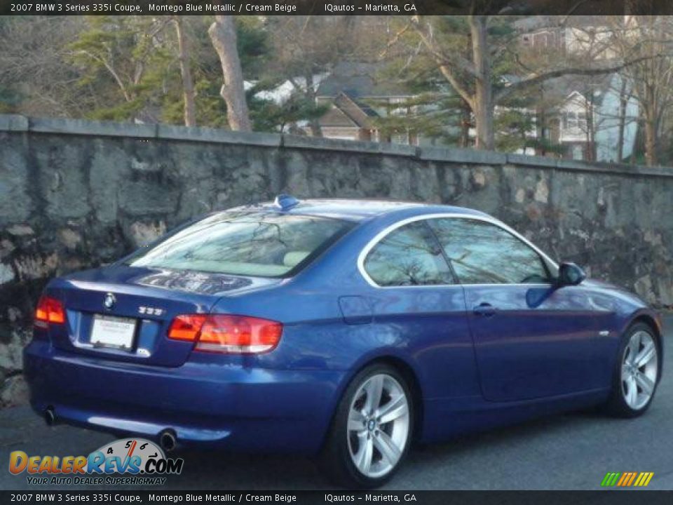 2007 BMW 3 Series 335i Coupe Montego Blue Metallic / Cream Beige Photo #12