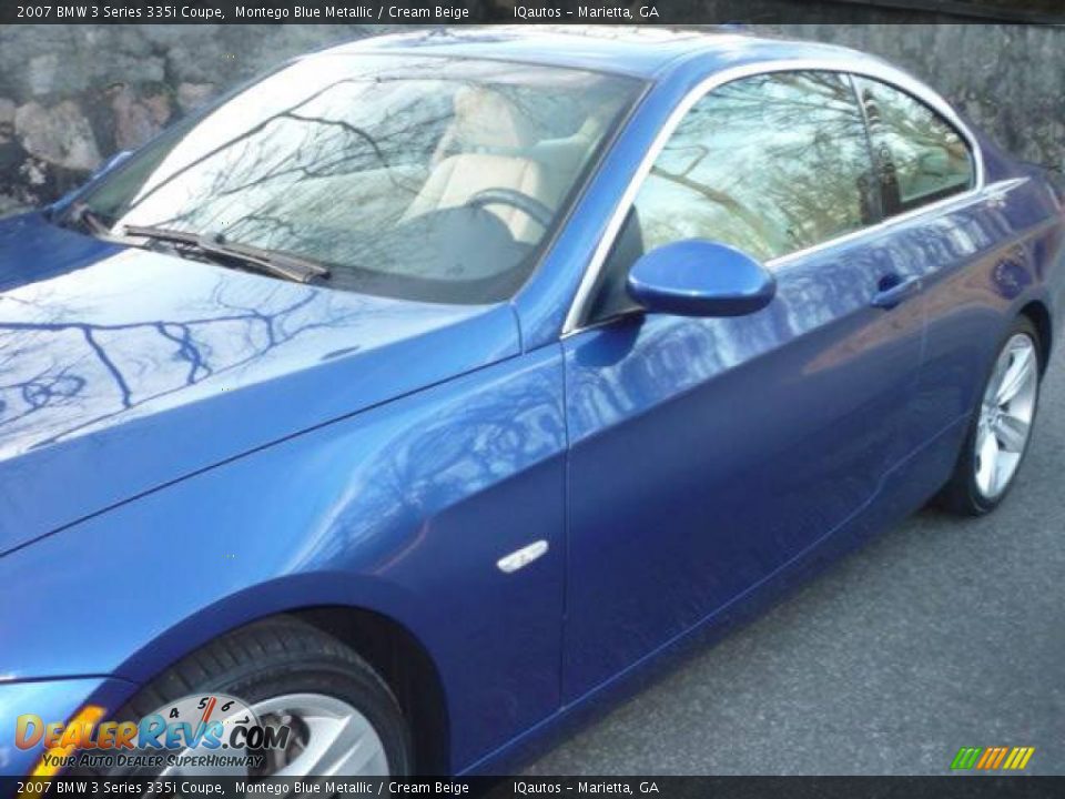 2007 BMW 3 Series 335i Coupe Montego Blue Metallic / Cream Beige Photo #15