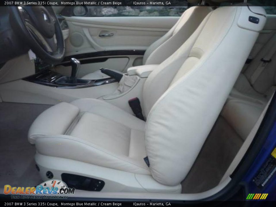 2007 BMW 3 Series 335i Coupe Montego Blue Metallic / Cream Beige Photo #19