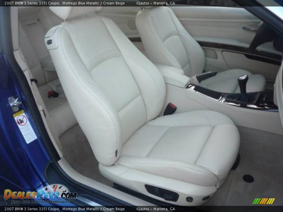 2007 BMW 3 Series 335i Coupe Montego Blue Metallic / Cream Beige Photo #20