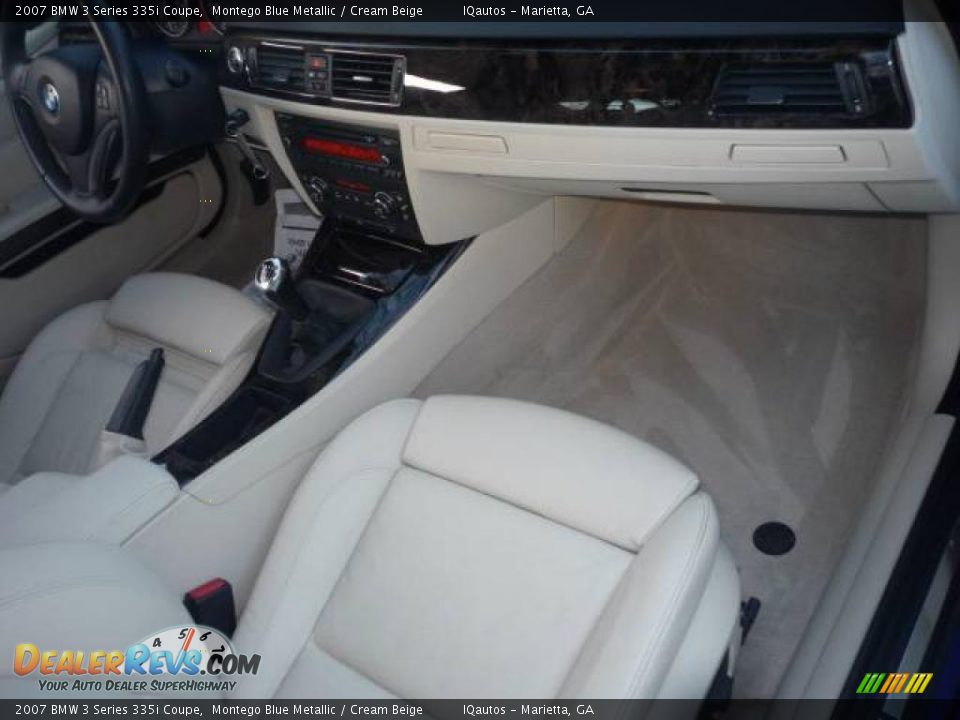 2007 BMW 3 Series 335i Coupe Montego Blue Metallic / Cream Beige Photo #21