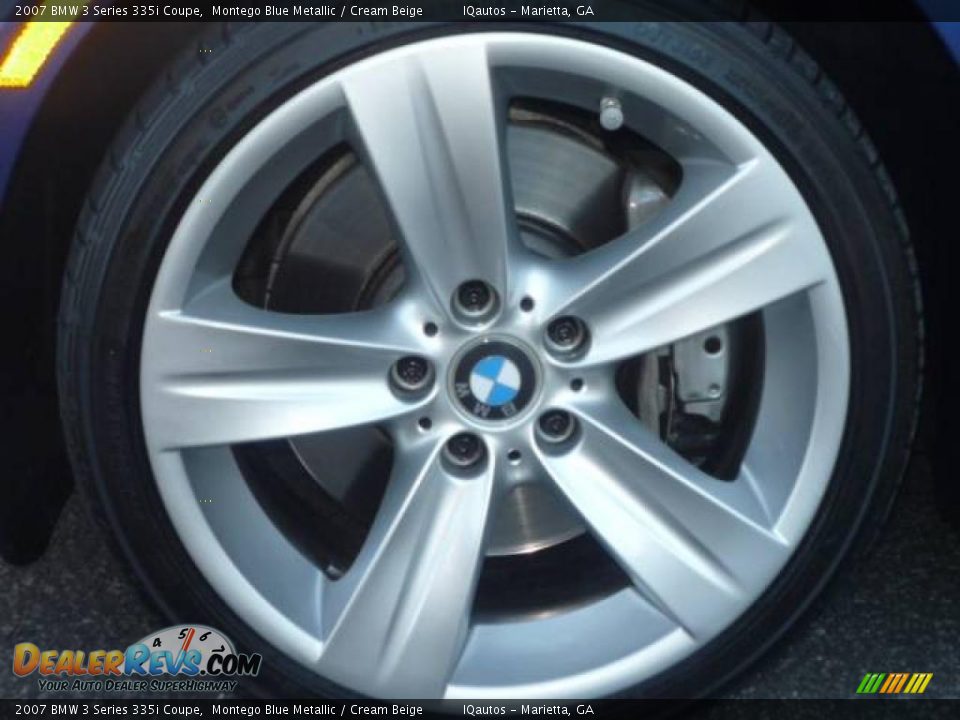 2007 BMW 3 Series 335i Coupe Montego Blue Metallic / Cream Beige Photo #32