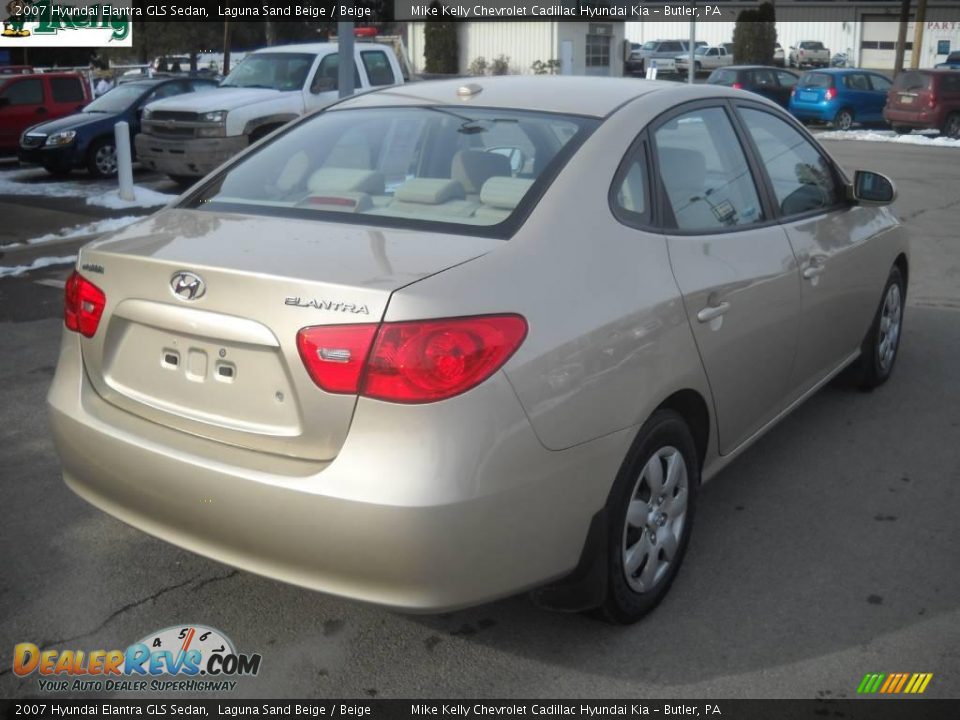 2007 Hyundai Elantra GLS Sedan Laguna Sand Beige / Beige Photo #3