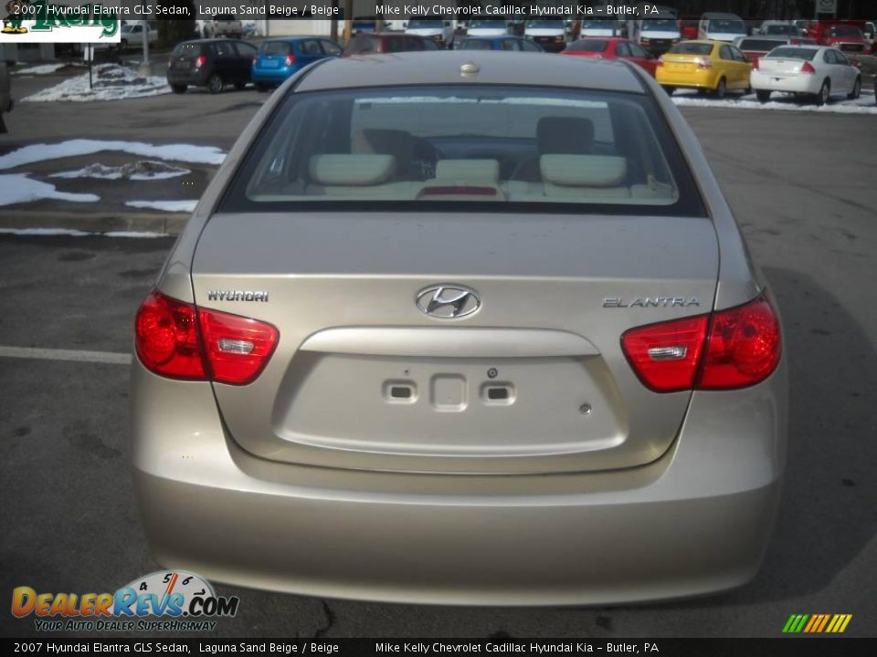 2007 Hyundai Elantra GLS Sedan Laguna Sand Beige / Beige Photo #4