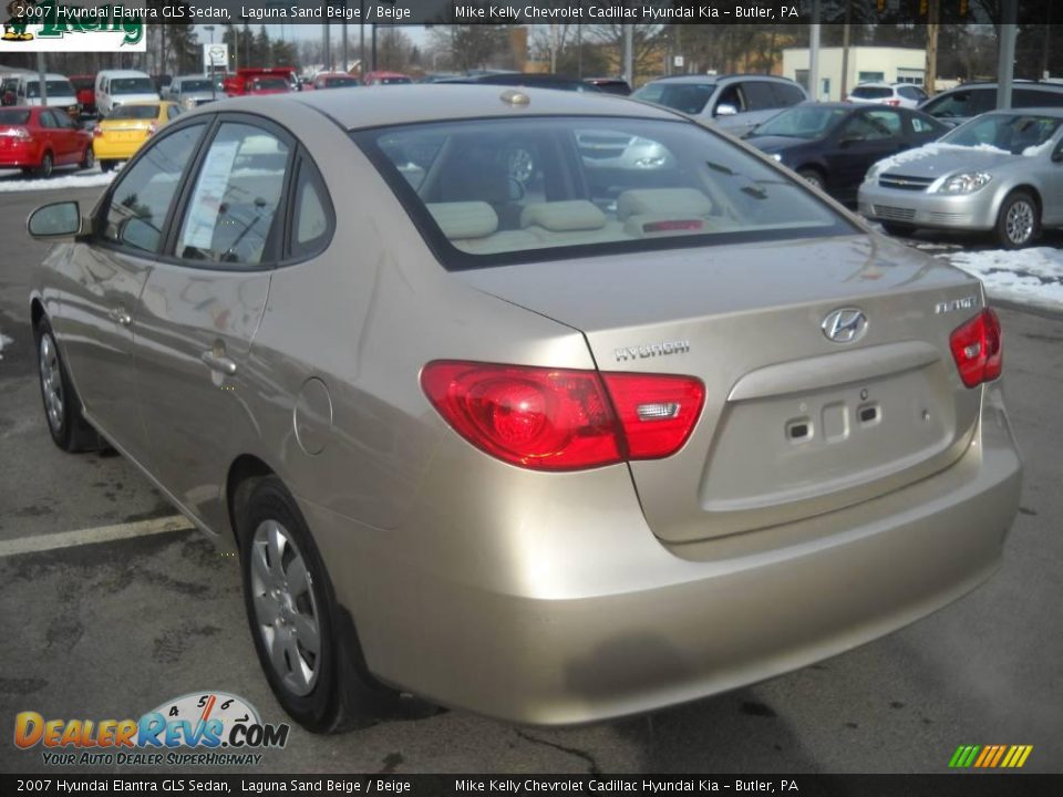 2007 Hyundai Elantra GLS Sedan Laguna Sand Beige / Beige Photo #5