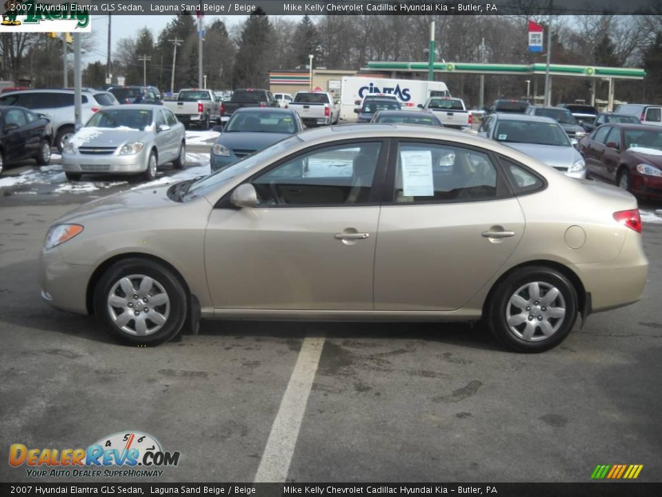 2007 Hyundai Elantra GLS Sedan Laguna Sand Beige / Beige Photo #6