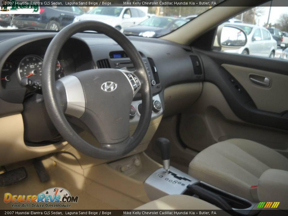 2007 Hyundai Elantra GLS Sedan Laguna Sand Beige / Beige Photo #8