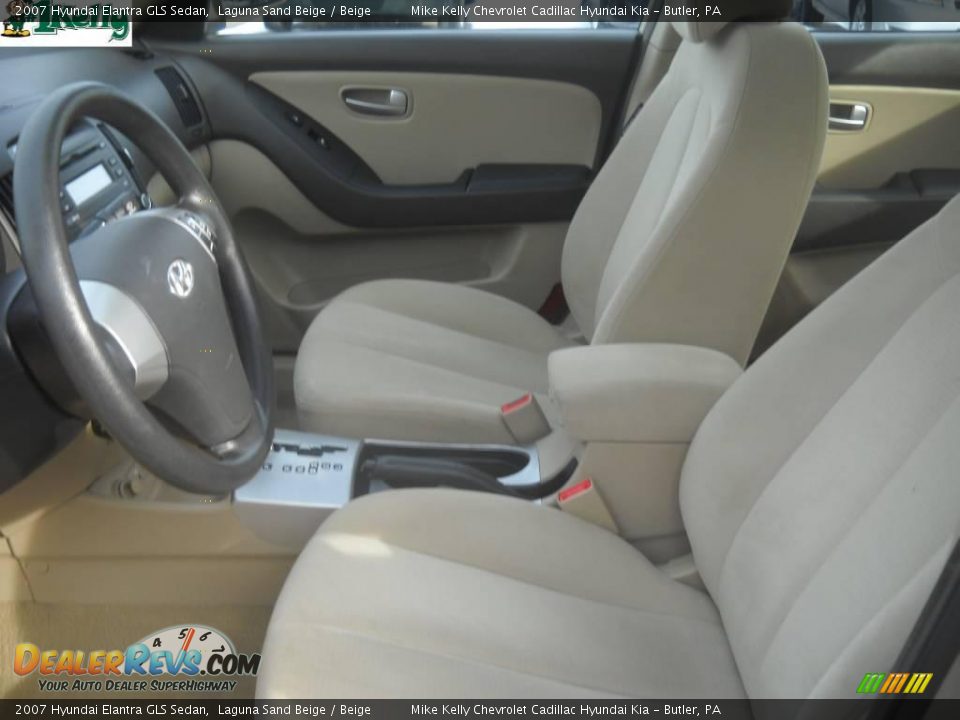 2007 Hyundai Elantra GLS Sedan Laguna Sand Beige / Beige Photo #9