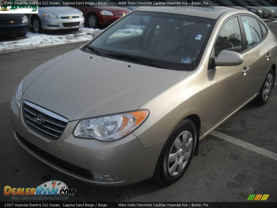 2007 Hyundai Elantra GLS Sedan Laguna Sand Beige / Beige Photo #13