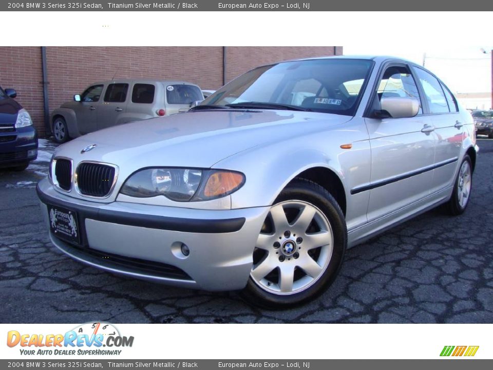 2004 BMW 3 Series 325i Sedan Titanium Silver Metallic / Black Photo #1