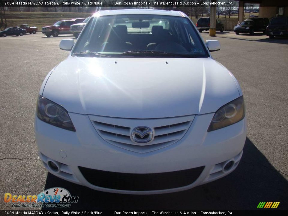 2004 Mazda MAZDA3 s Sedan Rally White / Black/Blue Photo #3