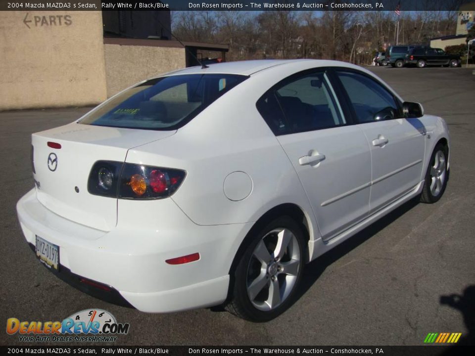 2004 Mazda MAZDA3 s Sedan Rally White / Black/Blue Photo #7