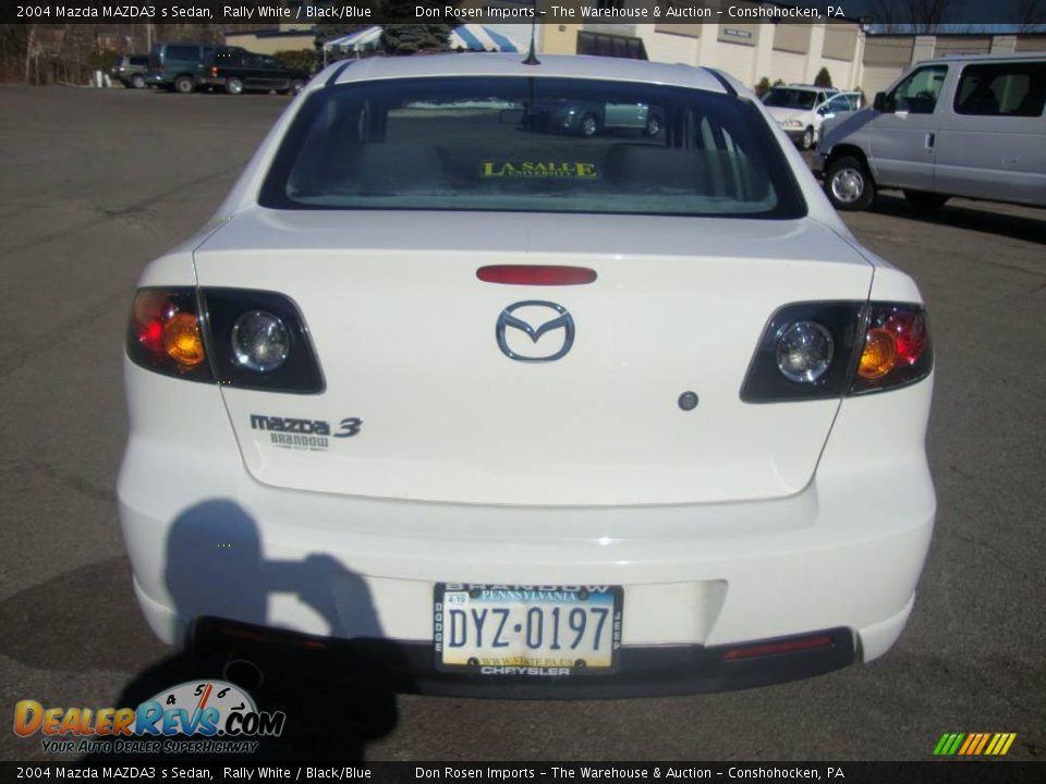2004 Mazda MAZDA3 s Sedan Rally White / Black/Blue Photo #8